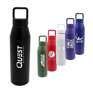 Photo of 25 Oz. Recycled Aluminum Bottle With Carabiner Lid, Laser En