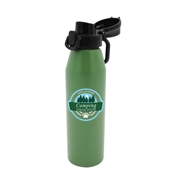 Olive Green color option for 25 Oz. Recycled Aluminum Bottle With Chug Lid, Full Color Di