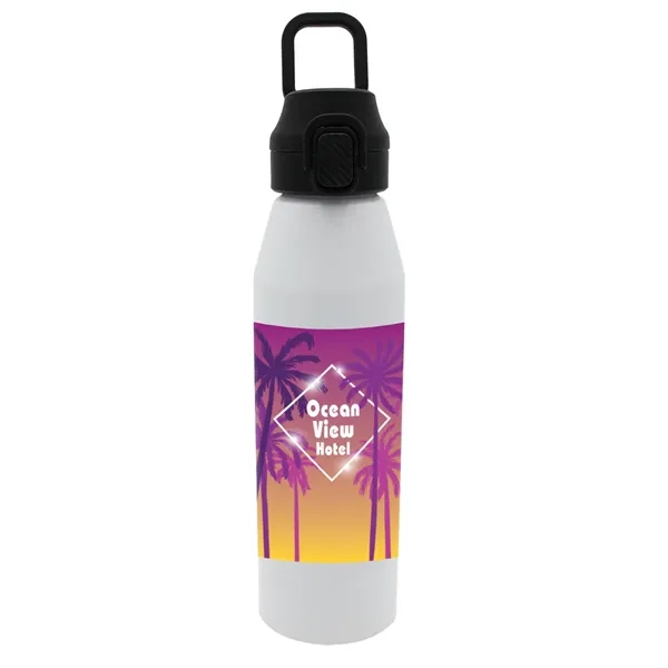 White color option for 25 Oz. Recycled Aluminum Bottle With Chug Lid, Full Color Di