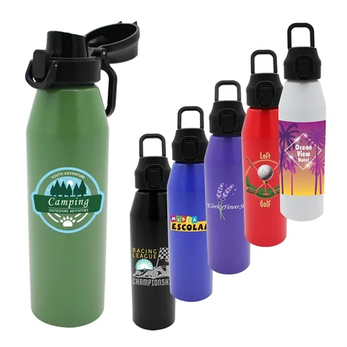 Main photo of 25 Oz. Recycled Aluminum Bottle With Chug Lid, Full Color Di