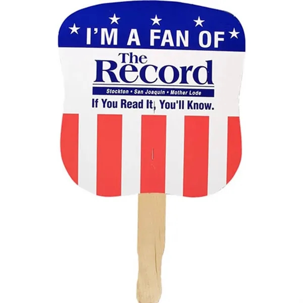White color option for Patriotic Hand Fan, Full Color Digital