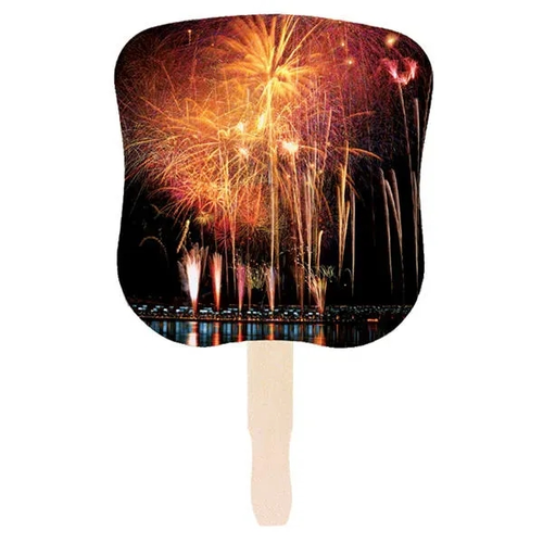 Main photo of Stock Design Hand Fan Fireworks, Full Color Digital