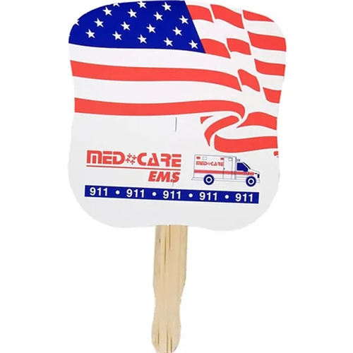 Main photo of Patriotic Hand Fan, Full Color Digital