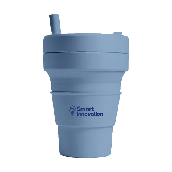 Steel color option for Stojo 16 Oz. Collapsible Cup, Full Color Digital