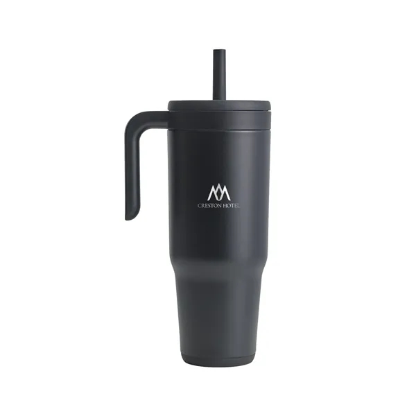 Phantom Black color option for Reduce® 40 Oz. Chiller Travel Mug, Laser   Standard