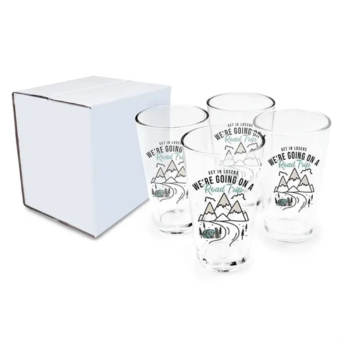 Main photo of 16 Oz. Pint Glass, Usa   Get Set Of 4, Full Color