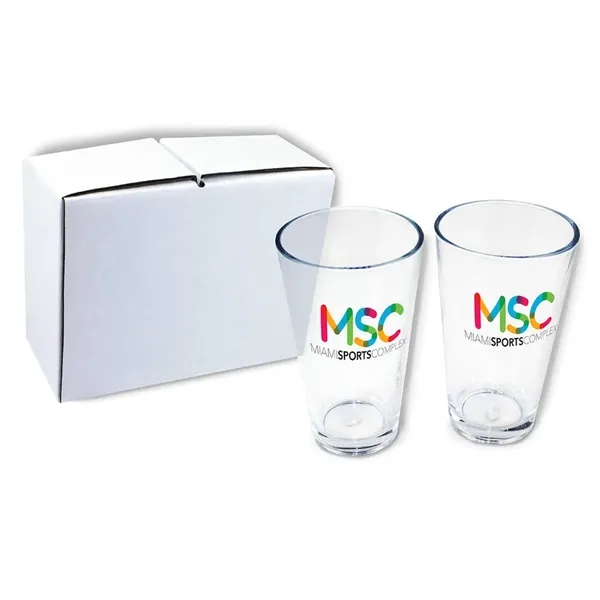 Clear color option for 16 Oz. Pint Glass, Usa   Get Set Of 2, Full Color