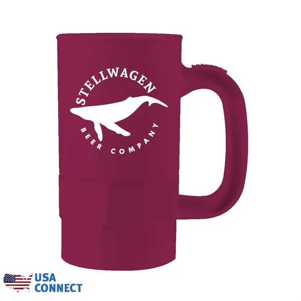Cranberry color option for 14 Oz. Beer Stein   Usa Connect