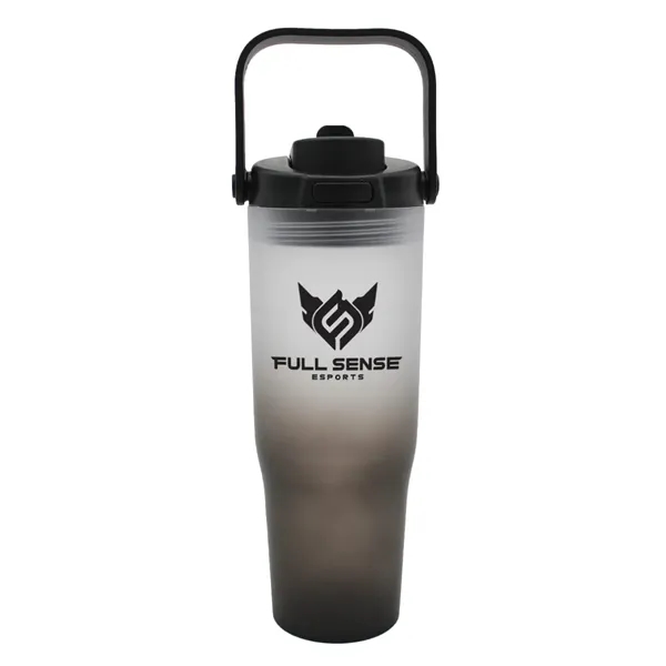 Black color option for Halcyon® 30 Oz. Recycled Ombre Tumbler With Carrying Handle