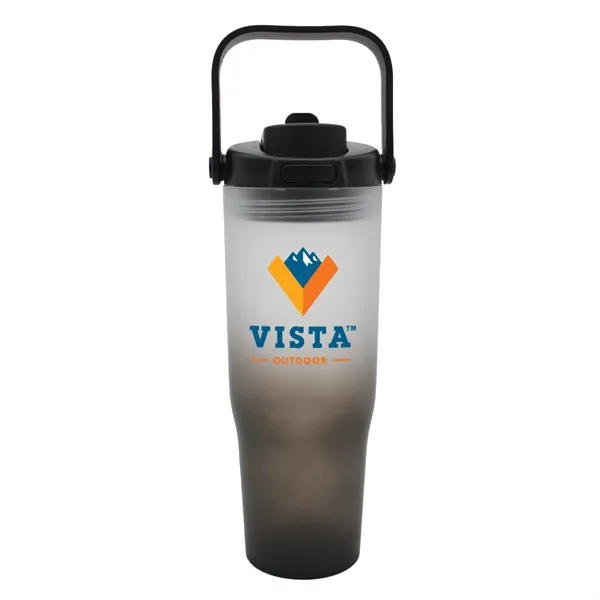 Black color option for Halcyon® 30 Oz. Recycled Ombre Tumbler With Carrying Handle