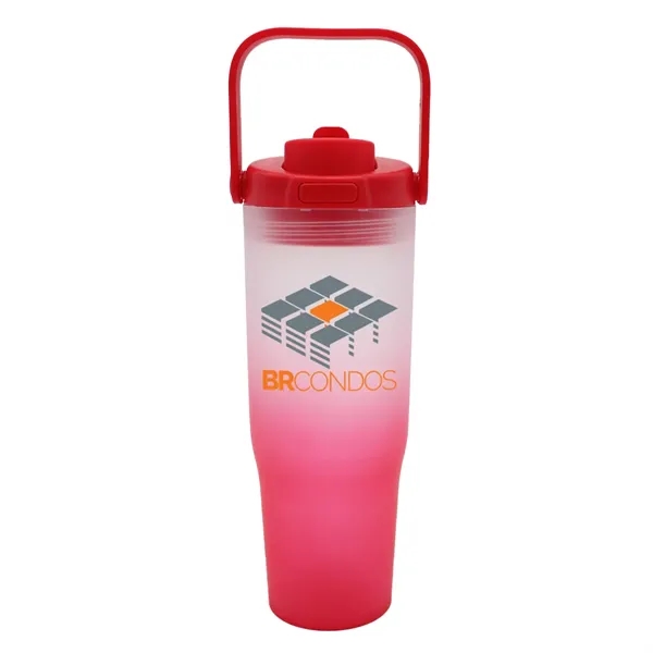Red color option for Halcyon® 30 Oz. Recycled Ombre Tumbler With Carrying Handle