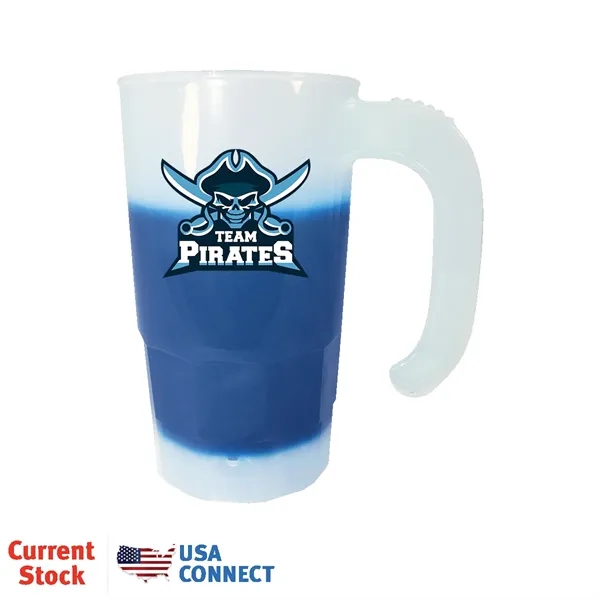 Frosted To Blue color option for Mood™ 20 Oz. Stackable Beer Stein (1 Side), Full Color Dig
