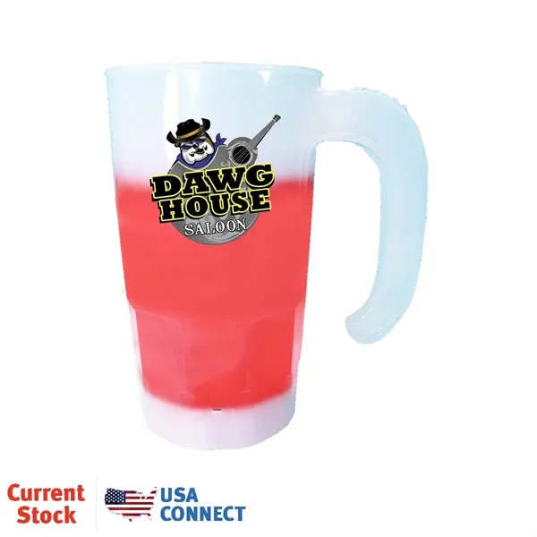 Frosted To Red color option for Mood™ 20 Oz. Stackable Beer Stein (1 Side), Full Color Dig