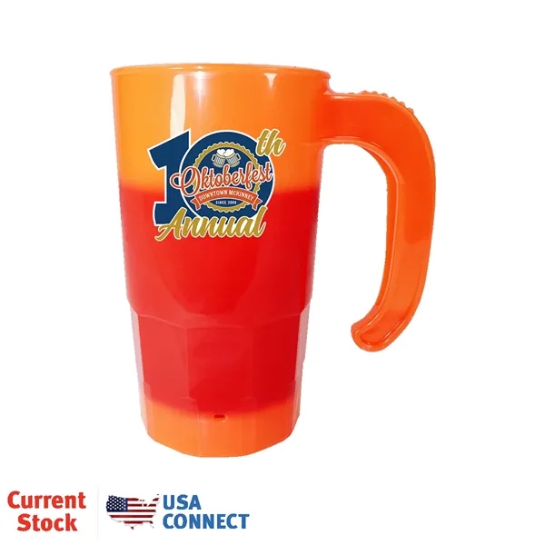 Orange To Red color option for Mood™ 20 Oz. Stackable Beer Stein (1 Side), Full Color Dig