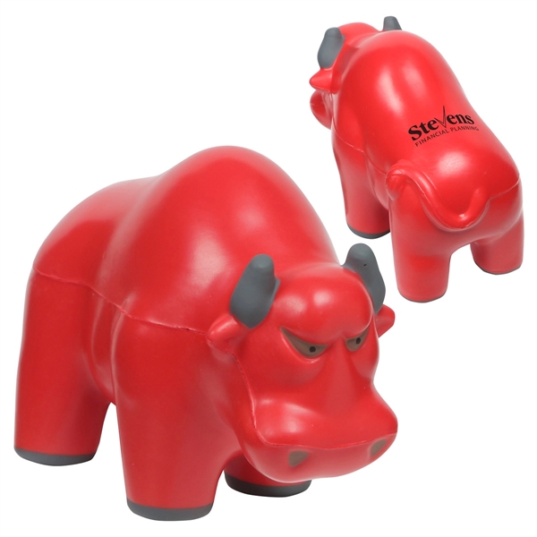 Medium Red color option for Wall Street Bull Stress Reliever