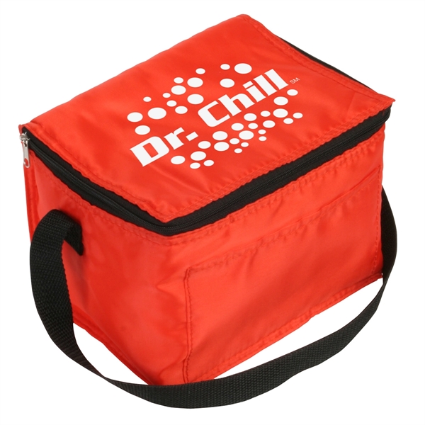 Medium Red color option for Snow Roller 6 Pack Polyester Cooler Bag