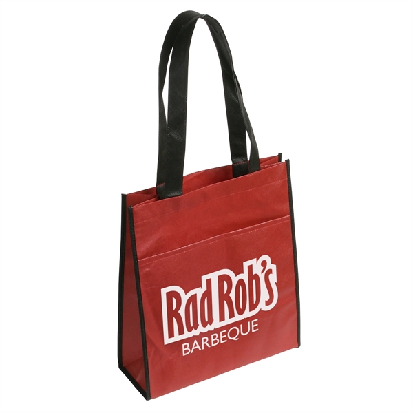 Medium Burgundy color option for Peak Non Woven Tote Bag With Pocket