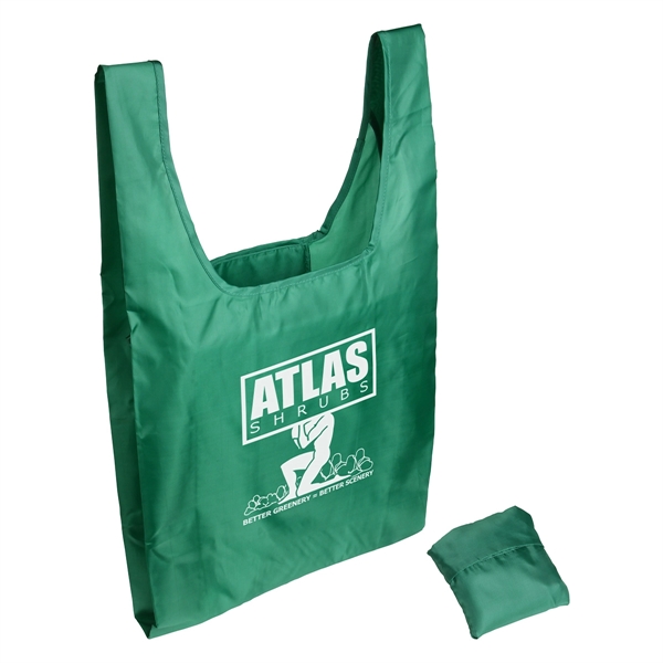 Dark Green color option for Tide Twister Polyester Folding Tote Bag