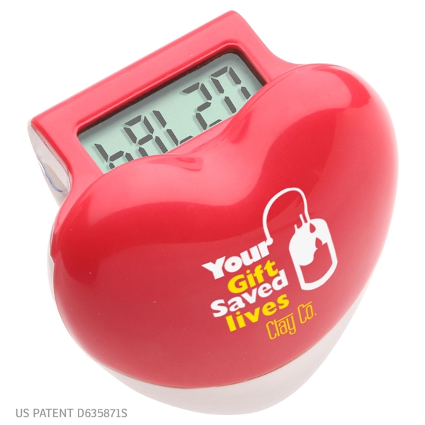 Medium Red color option for Healthy Heart Step Pedometer