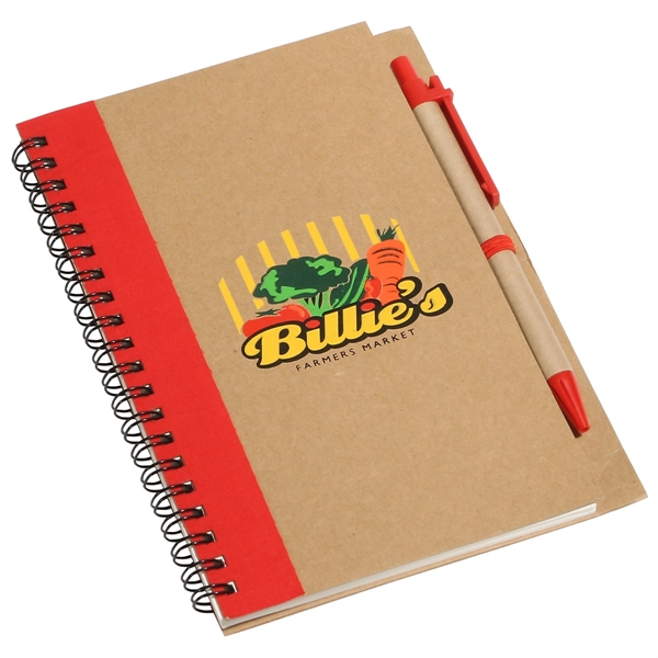 Medium Red color option for Promo Write Recycled Notebook
