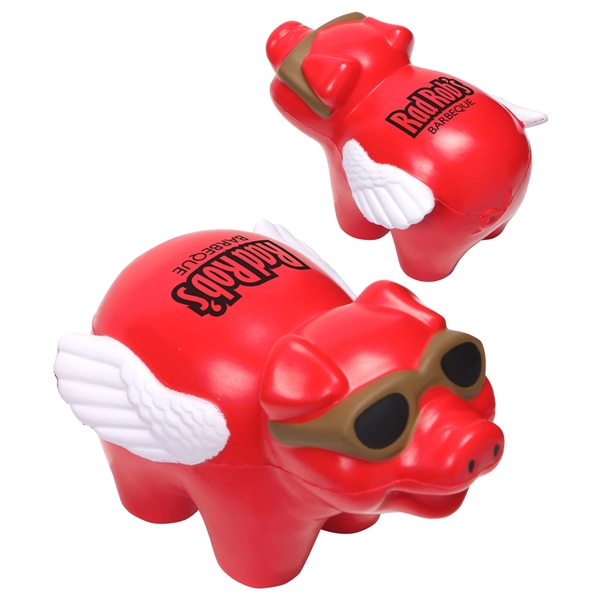 Medium Red color option for Flying Pig Stress Reliever