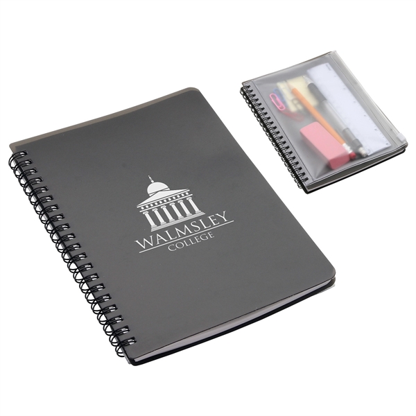 Dark Black color option for Hardcover Notebook With Pouch