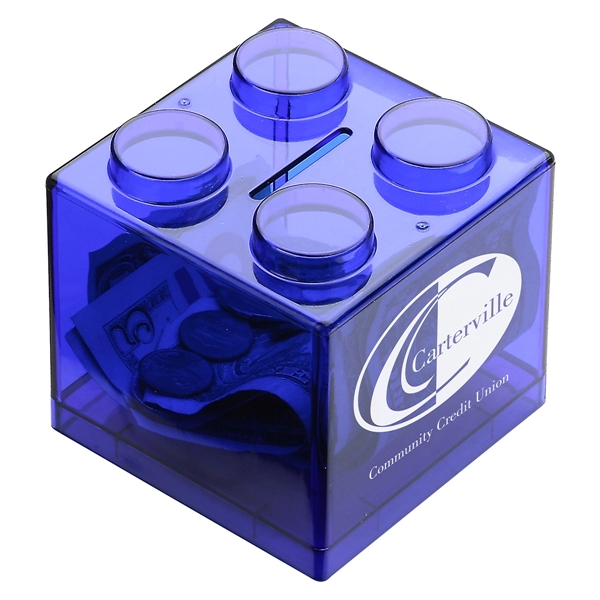 Medium Blue color option for Money Stack Coin Bank