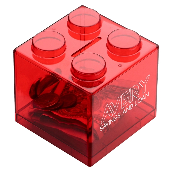 Medium Red color option for Money Stack Coin Bank