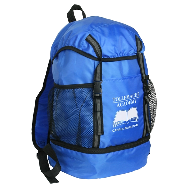 Medium Blue color option for Trail Loop Polyester Drawstring Backpack