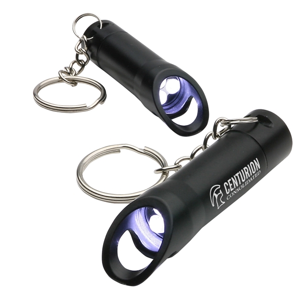 Dark Black color option for Aluminum Led Opener Key Chain