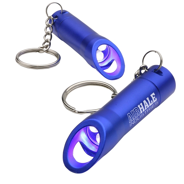 Medium Blue color option for Aluminum Led Opener Key Chain
