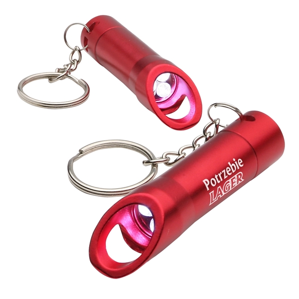 Medium Red color option for Aluminum Led Opener Key Chain