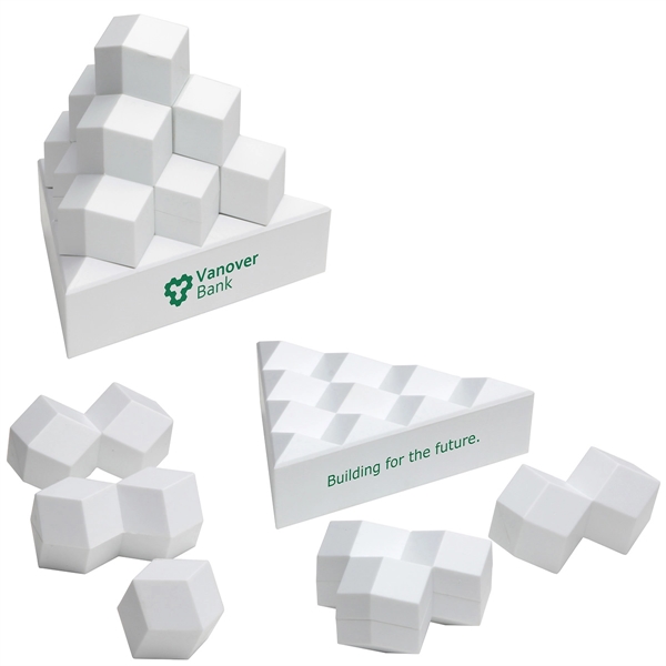Bright White color option for Pyramid Stack Puzzle Set