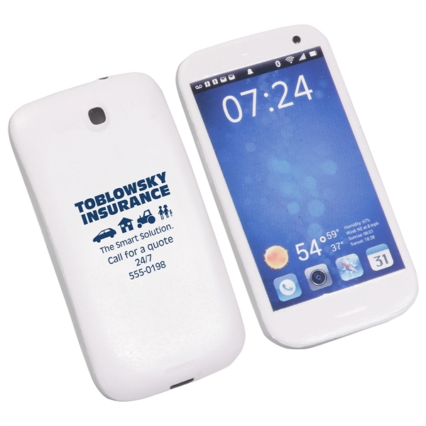 Bright White-Blue color option for Smartphone Stress Reliever