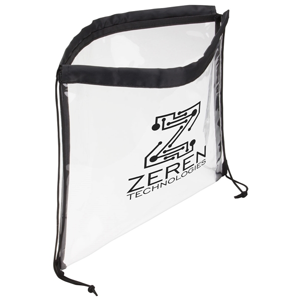 Dark Black color option for Clear Vinyl Bag With Drawstring