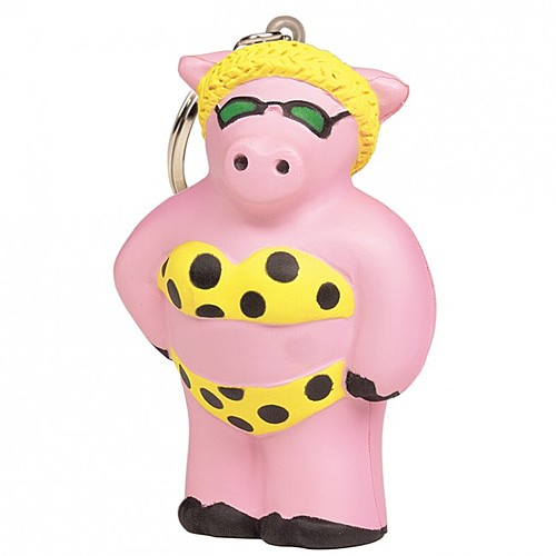 Photo of Cool Beach Pig Squeezie Keyring