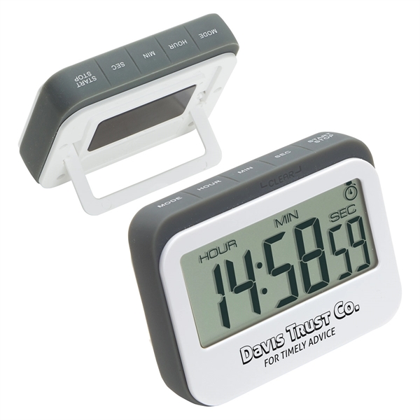 Medium Gray color option for Soft Touch Widescreen Kitchen Timer/Clock
