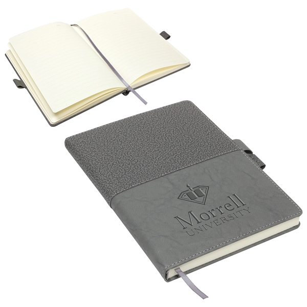 Dark Gray color option for Quarry Textured Journal With Interlocking Pen Closure