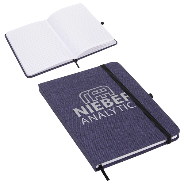 Medium Navy Blue color option for Twill Heathered Journal