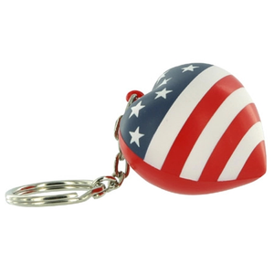 Photo of Patriotic Valentine Heart Stress Reliever Key Chain