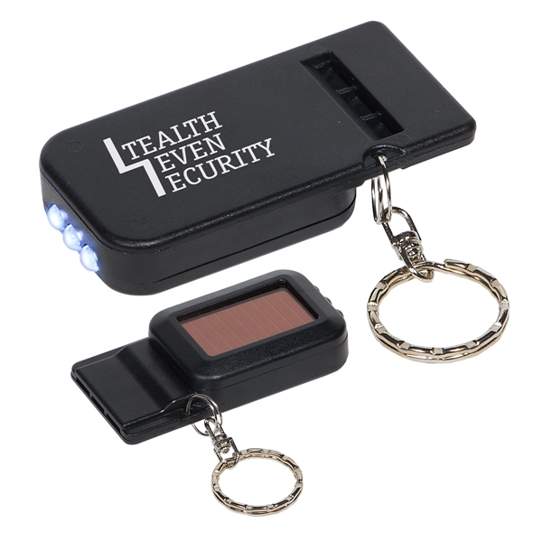 Dark Black color option for Solar Powered Light & Whistle Key Chain
