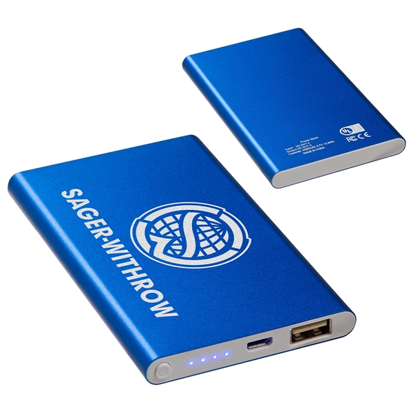 Metallic Blue color option for Paramount 4000m Ah Ul Certified Power Bank
