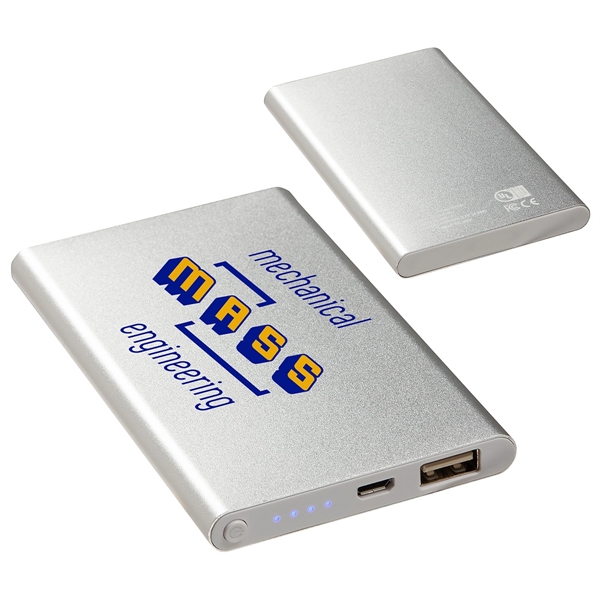 Metallic Silver color option for Paramount 4000m Ah Ul Certified Power Bank