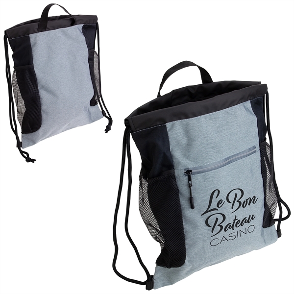 Medium Gray color option for Greystone Polycanvas Drawstring Backpack