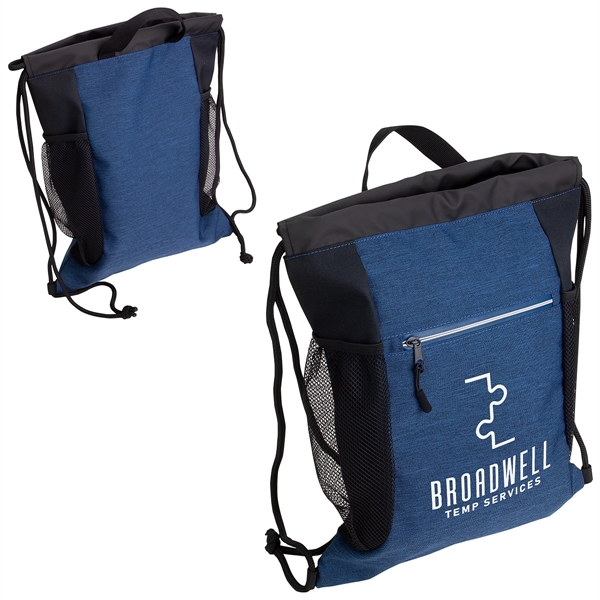 Medium Navy Blue color option for Greystone Polycanvas Drawstring Backpack