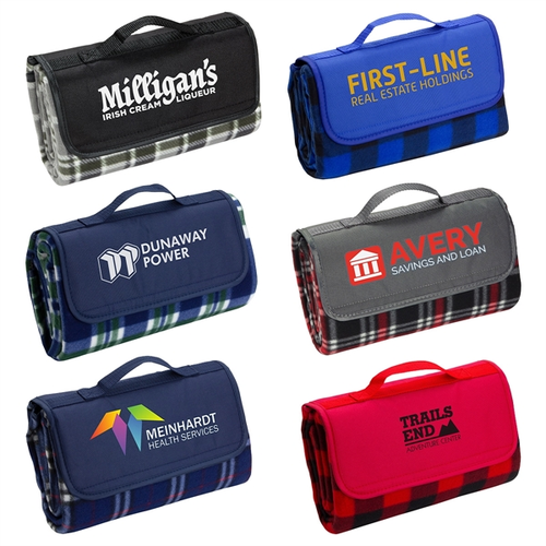 Main photo of Plaid Barrel Fleece Picnic Blanket