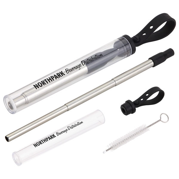 Dark Black color option for Sip N Slide Telescoping Straw With Cleaning Brush