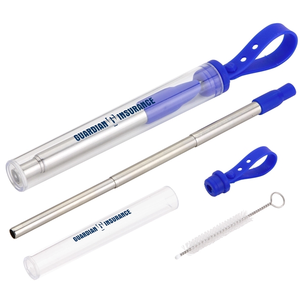 Medium Blue color option for Sip N Slide Telescoping Straw With Cleaning Brush