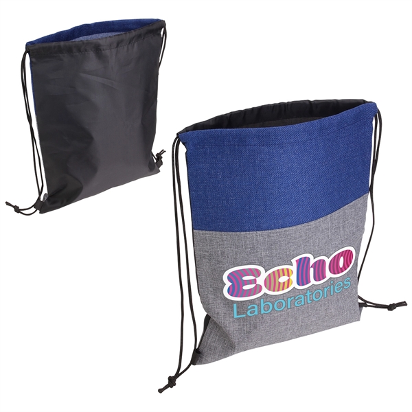 Medium Blue color option for Quill Non Woven/Nylon Drawstring Backpack