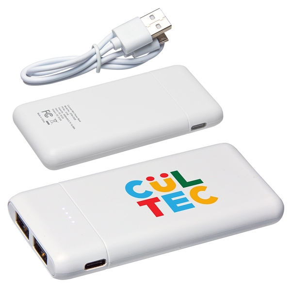 Medium White color option for Counsel 5000m Ah Mini Power Bank